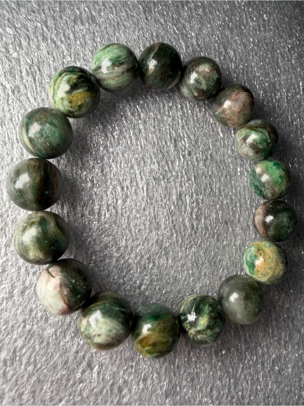 10MM Green Mica Natural Crystal Bracelet